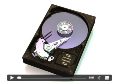 3D disk-drive product illustration - Cinema 4D