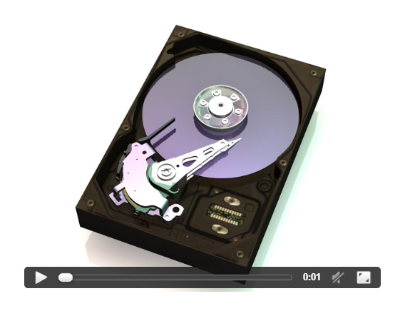 3D disk-drive product illustration - Cinema 4D