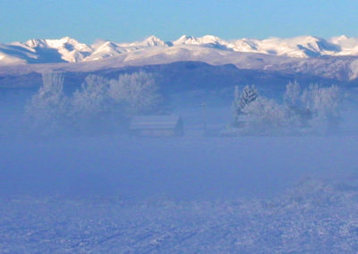 Front range snowy morning