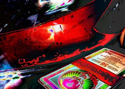 One of several photos of my world-famous sculpture, Skully, a.k.a. Death laughs at us all, created in 2023.