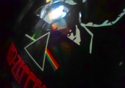 One of several photos of my world-famous sculpture, Skully, a.k.a. Death laughs at us all, created in 2023.