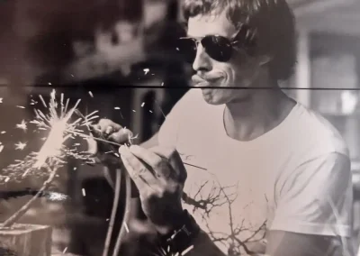 Frank Andrews in his studio in Santa Fe