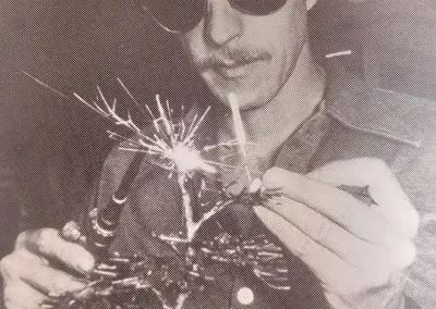 Frank Andrews in his studio